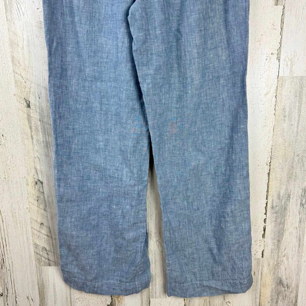 Athleta Retreat Linen Wide Leg Pant 4 Chambray Blue - Picture 10 of 12
